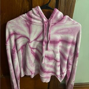 Bella Canvas Pink Tie-Dye Women's Sweater